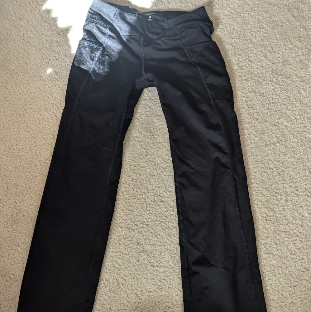 Fleece lined leggings in black by Layers